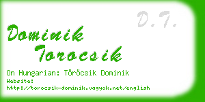 dominik torocsik business card